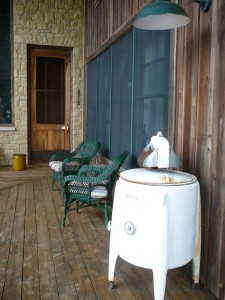 every cabin needs a washer on the porch
